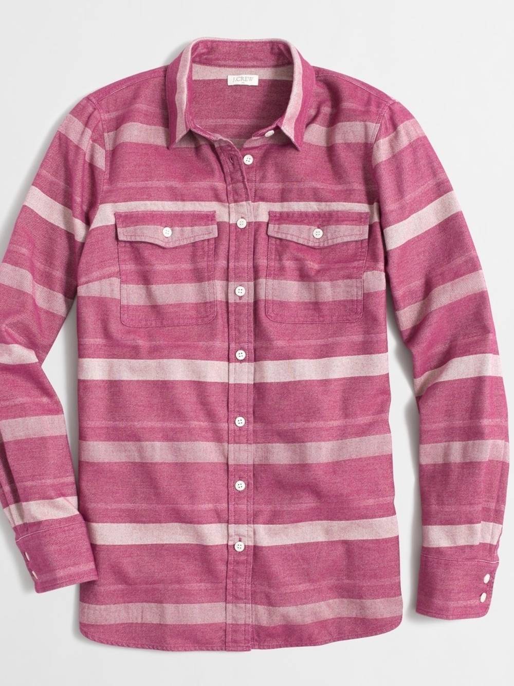 J. Crew Pink and Light Pink Striped Button-Down Shirt